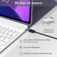 Клавиатура-чехол IVEOPPE для Lenovo Tab M10 Plus 3rd Gen 10.61" 2022 (TB-125FU/TB-128XU) Lenovo Xiaoxin Pad 2022 10.6" Lenovo K10 Pro Moto Tab G62 Violet Grey с раскладкой QWERTY и держателем для стилуса - изображение 4