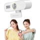 Веб-камера Hikvision 2MP HD USB с автофокусом, встроенным микрофоном и динамиком для онлайн-занятий, домашнего использования, прямых трансляций и видеоконференций, модель E12Sa, белый цвет. - изображение 1