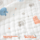 Банное полотенце Babyprints, марля для новорожденных, впитывающее полотенце для младенцев, дышащее одеяло-пеленка для детей, шестислойное. - изображение 6