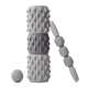Ролик Keep Foam Roller, шипований стрижень, тонкий набір для професійного релаксу, фітнесу, йоги, масажних паличок, сутінковий сірий - зображення 4