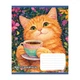 Тетрадь 1 вересня Sunny cat А5 12 листов коса линия (768770) (25 шт) - изображение 2