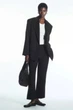 Штани жіночі COS high-waisted pintucked trousers 1211150001 XS Чорний - изображение 1
