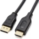 Кабель-переходник Amazon Basics DisplayPort на HDMI однонаправленный с позолоченными коннекторами черного цвета 1.8 м поддерживает разрешение 4K при 30 Гц - Уценка - изображение 1