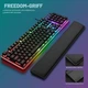 Игровой набор (клавиатура и мышь) RedThunder K10 черный настоящая RGB-подсветка 7200 DPI QWERTY UK Layout с подставкой для запястий - Уценка - изображение 4