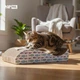 Happet Картонная когтеточка "AZIZI"+Кошачья мята, 41x20,5x7см (DK12) - изображение 4