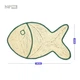 Happet Кігтеточка-килимок-рибка, сизаль, 60см (K073) - зображення 2