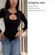 Жіночий боді з вирізом 803, чорний, one size - изображение 2