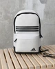 Рюкзак Adidas белый с фирменными полосками, городской, спортивный, с карманами на молнии - изображение 2
