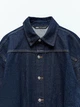 Женский джинсовый комбинезон Zara модель 8197/287/443 темно-синего цвета размер XL с длинными рукавами и брюками прямого кроя на пуговицах - изображение 3
