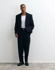 Піджак-блейзер ASOS DESIGN темно-синій приталений (Slim Fit) однобортний з класичними лацканами та підплечиками розмір UK 44/EU 54 - зображення 3