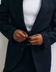 Піджак-блейзер ASOS DESIGN темно-синій приталений (Slim Fit) однобортний з класичними лацканами та підплечиками розмір UK 44/EU 54 - зображення 4