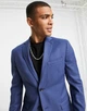 Піджак Topman синій однобортний приталений (skinny fit) з вузькими лацканами та кишенями розмір UK 36R/ EU 46R/ CN 170/92A - зображення 4