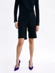 Шорты-бермуды Zara черные прямого кроя длиной до колен размер XS модель 4387/535/800-AAAD из полиэстера вискозы и эластана - изображение 1