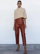 Вязаное пончо Zara 9598/102/711 бежевое с высоким воротником-стойкой укороченной длиной свободный крой размер M - изображение 3
