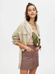 Юбка мини-карандаш Pull & Bear модель 5691/322/626 розовая в клетку размер M высокая посадка застежка на молнии спереди материал вискоза - изображение 3