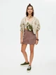 Юбка мини-карандаш Pull & Bear модель 5691/322/626 розовая в клетку размер M высокая посадка застежка на молнии спереди материал вискоза - изображение 4