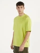 Футболка Bershka 2373/880/520 чоловіча салатового кольору розмір S з коротким рукавом та круглим вирізом горловини - зображення 1