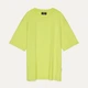Футболка Bershka 2373/880/520 чоловіча салатового кольору розмір S з коротким рукавом та круглим вирізом горловини - зображення 3