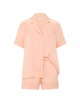Сатиновая пижама Victoria's Secret Signature Satin Short Pajama Set - Персиковый -S - изображение 5