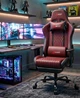 Геймерское Кресло с Подставкой для Ног до 150 кг с TILT Компьютерное Игровое Кресло для Геймеров Bonro 1002G Красное - изображение 5