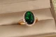 Кольцо Xuping Jewelry малинки с зеленым камнем р 16 золотистое - изображение 2