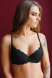 Мереживний бюстгальтер push-up 617 Lora Iris чорний 70D - зображення 1