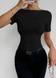 Футболка жіноча стрейчева однотонна G&N Чорна 22292 2XL (укр 52-54) - зображення 1