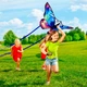 Большой воздушный змей "Яркий Бабочка" Beautiful Sparkling Butterfly Kite (для детей и взрослых, с каркасом из стекловолокна) - изображение 2