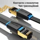 Сетевой патч-кабель Vention 2 м Cat 8.1 Class I RJ45 8P8C до 40 Гбит/с 2000 МГц U/FTP плоский профиль черный (IKCBH) - изображение 6