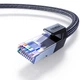 Сетевой кабель UGREEN NW153 10 м Cat 8 Class I RJ45 на RJ45 40 Гбит/с F/FTP проводник из чистой меди 2000 МГц плетеная оболочка черный (30795) - изображение 1