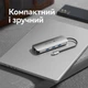 Док-станция USB-C Vention кабель 0,15 м 9-в-1 1 порт HDMI до 4K@60 Гц 3 порта USB-A USB 3.0 до 5 Гбит/с 1 порт RJ-45 до 1 Гбит/с 1 вход PD до 100 Вт 1 слот SD + 1 слот microSD аудиопорт TRRS 3,5 мм OMTP + CTIA серый (TQLHB) - изображение 13