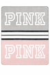Плед PINK Victoria`s Secret Cozy Plush Blanket Pink & Gray - изображение 1