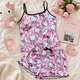 Пижама женская Hello Kitty летняя майка и шорты для сна и отдыха Розовая S - изображение 5