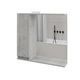 Зеркало с шкафчиком подвесное MEBLIBUD RENE 80см с Led подсветкой правостороннее Монолит - изображение 4
