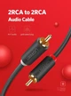 Аудио кабель Ugreen AV104 2RCA Male to 2RCA Male Cable 2 м Black (UGR-10518) - изображение 4