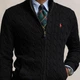 Чоловічий в’язаний кардиган Polo Ralph Lauren Cable-Knit на блискавці, чорний SWT-POLO-007-S - зображення 2