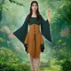 Платье JDFAIJEAL YZ-JDFAIJEAL-235581 темно-зеленое и коричневое в средневековом эльфийском готическом стиле ренессанс размер L - изображение 6
