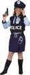 Карнавальный костюм Ciao Police Officer Special Police Costume полицейский для девочек размер 7-9 лет синий черный - изображение 1