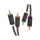 Кабель мультимедійний 2xRCA M to 2xRCA M 2.0m AV104 black Ugreen (10518) - зображення 2