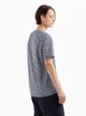Футболка хлопковая длинная мужская Armani Exchange 275709817 L Синий/Белый (1161947657) - изображение 2