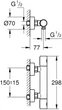 Bateria natryskowa z termostatem Grohe Grohtherm 800 Cosmopolitan 34765000 - obraz 2