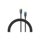 Кабель мультимедійний HDMI M to HDMI M 5.0m 8K60Hz cotton braided blue Vention (ALGLJ) - зображення 2