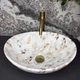 Умывальник VBI Parma S накладной 36x27 см marble white glossy VBI-011031 - изображение 3