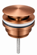 Донный клапан для умывальника VBI click-clack универсальный brushed copper VBI-059000BC - изображение 1