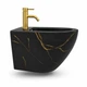 Подвесное биде VBI VULCANO BLACK MARBLE MATT - изображение 4