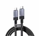 Кабель UGREEN L701 USB-C to USB-C 3.2 Gen2 240W 5A 10Gbps 4K@60Hz 2m Space Gray (95619) - изображение 1