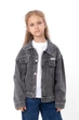 Дитяча джинсова куртка з принтом NoBrand 128 Сірий (p-20937-252436) - изображение 1