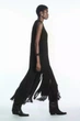 Сукня жіноча COS fringed panelled wool midi dress 1207424001 XS Чорний - зображення 3