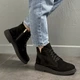 Женские зимние ботинки из натуральной замши ITstyle Черные 38 24.5 см (031-АМ) - изображение 2
