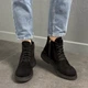Женские зимние ботинки из натуральной замши ITstyle Черные 38 24.5 см (031-АМ) - изображение 8